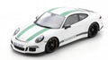Porsche 911 R 2016 White W/green Stripes – Schuco 1:12