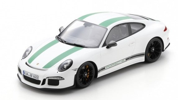 Porsche 911 R 2016 White W/green Stripes – Schuco 1:12