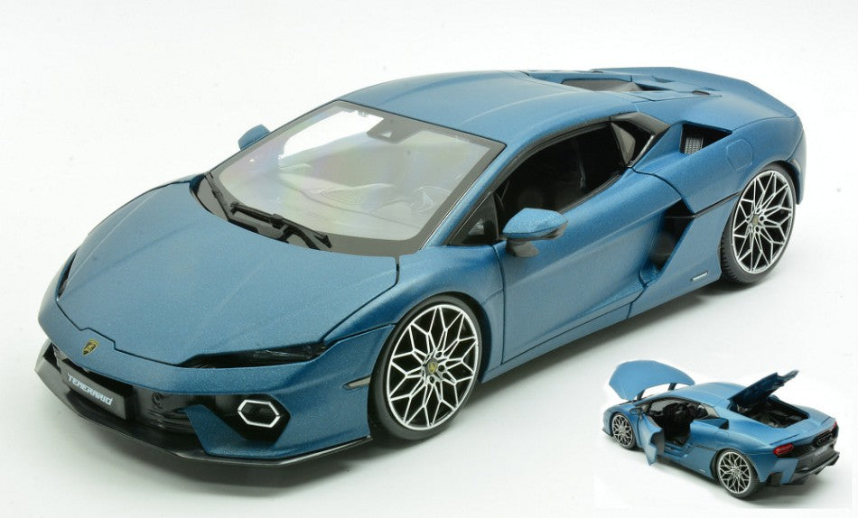 Lamborghini Temerario 2025 Matt Blue – Burago 1:18