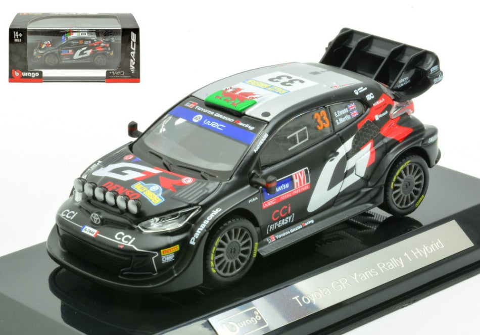 Toyota Yaris WRC Rally 1 Hybrid N.33 2024 Evans-martin – Burago 1:43