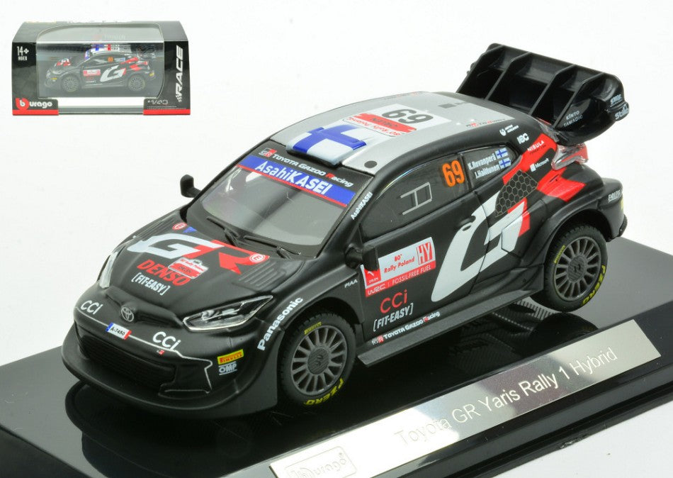 Toyota Yaris WRC Rally 1 Hybrid N.69 2024 Rovanpera-halttunen – Burago 1:43