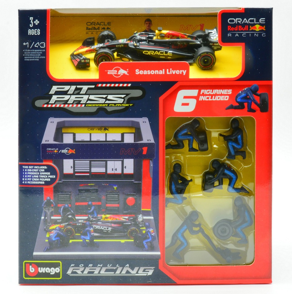 Pit Stop Set Red Bull RB19 N.1 Max Verstappen 2023 – Bburago 1:43