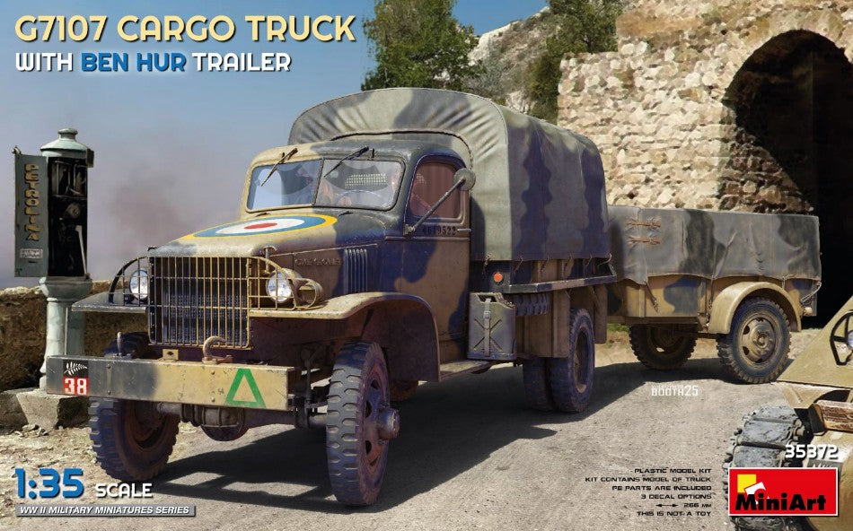 G7107 Cargo Truck With Ben Hur Trailer Kit – Miniart 1:35