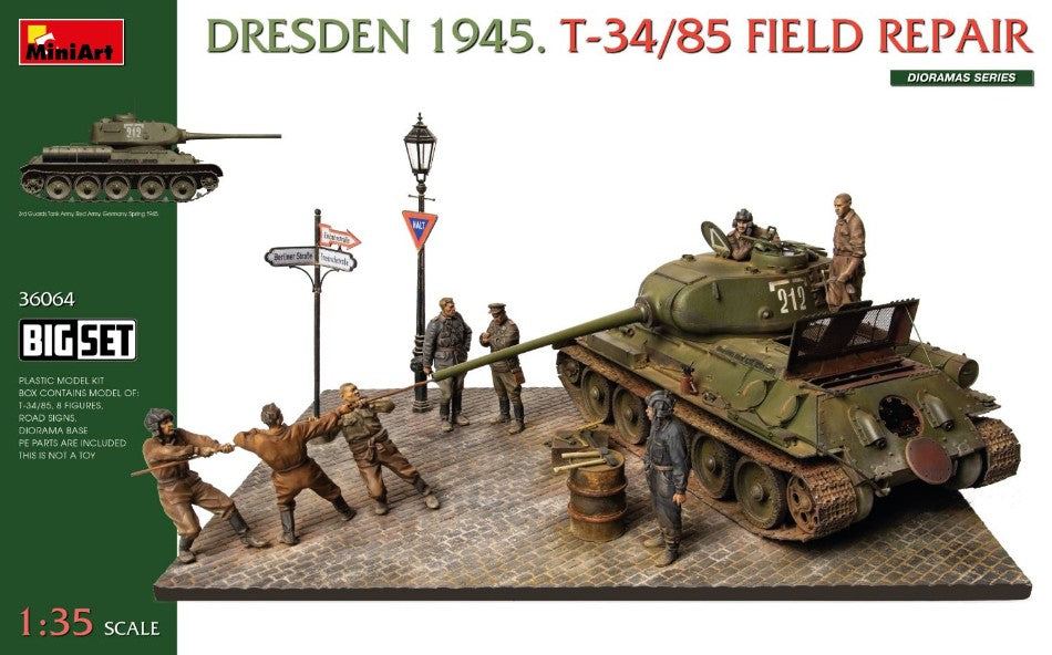 Dresden 1945 T-34/85 Field Repair Kit – Miniart 1:35