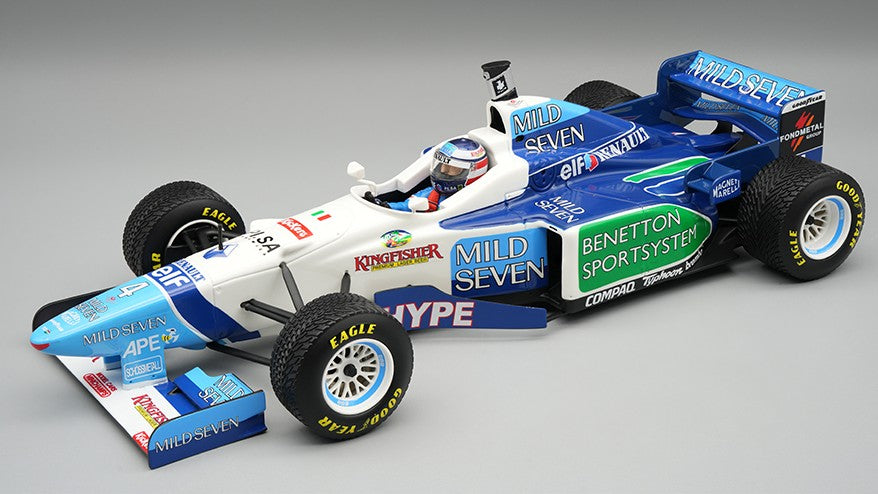 Benetton B196 N.4 Spanish GP 1996 G.BERGER Rain Tyres W/driver – Tecnomodel 1:18
