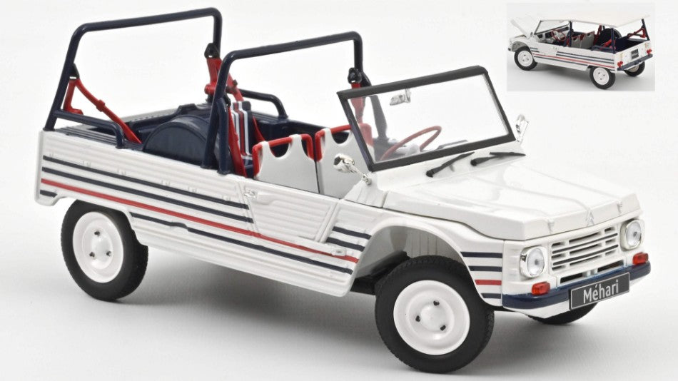 Citroen Mehari 2016 blu/bianco/rosso 1:18 – Norev