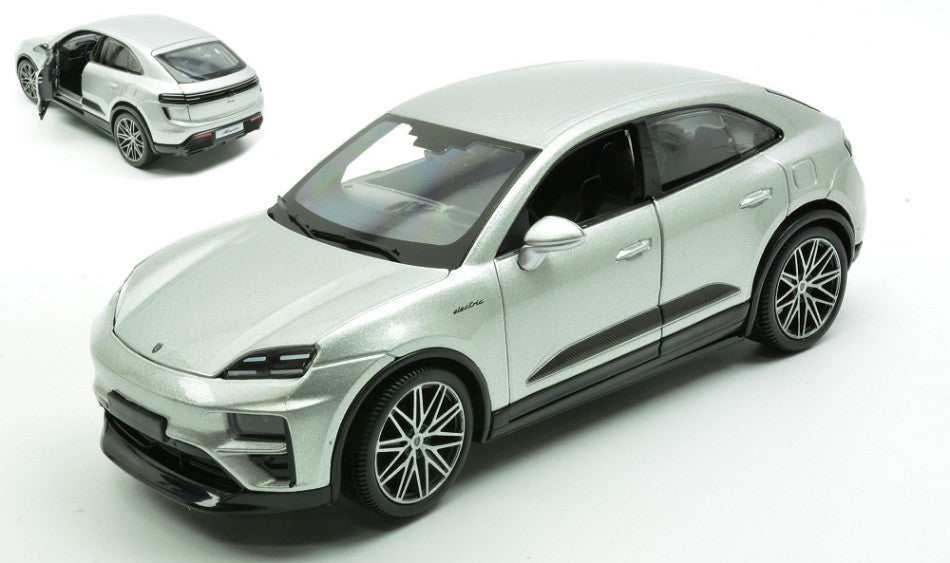 Porsche Macan Turbo Electric Silver – Burago 1:24