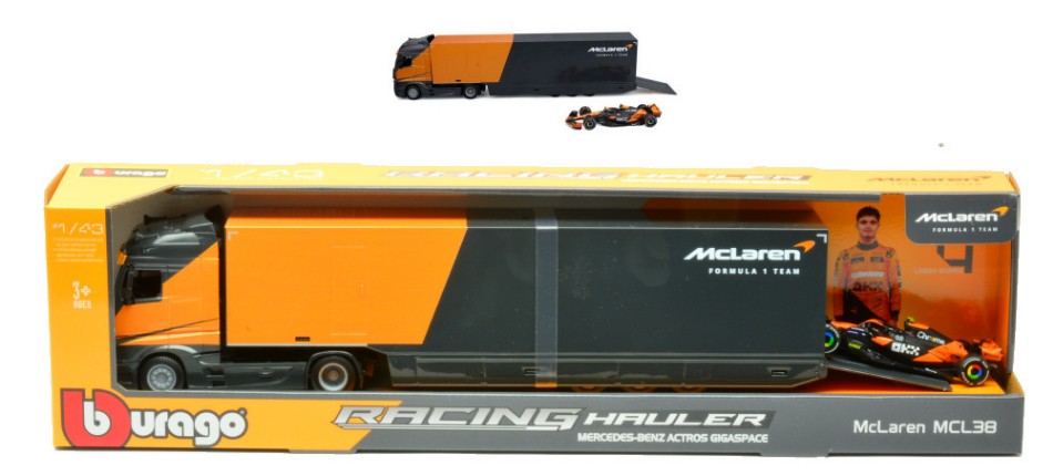 Mercedes Actros Gigaspace W/F1 MCL38 2024 N.4 L.NORRIS – Burago 1:43