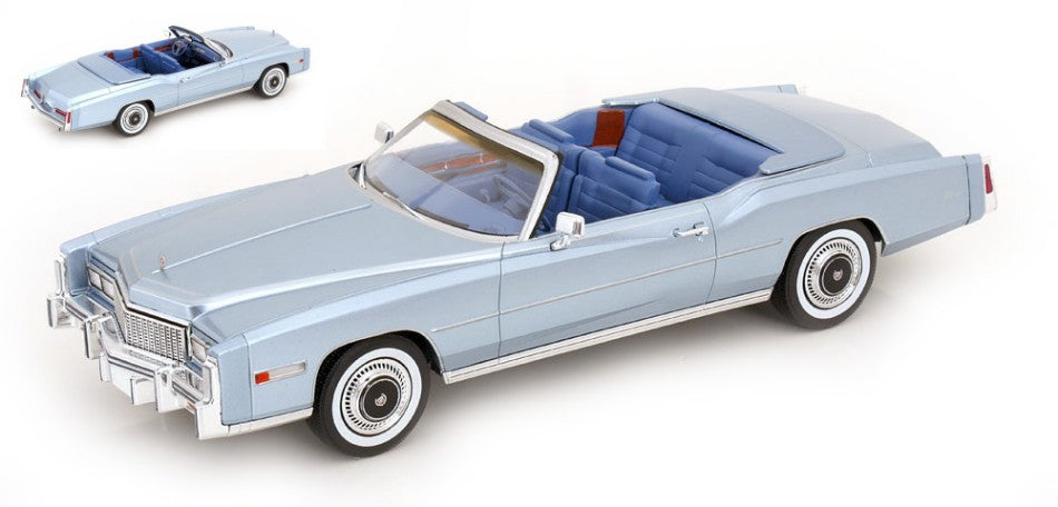 Cadillac Eldorado Convertible 1976 Light Blue – ModelCarGroup 1:18