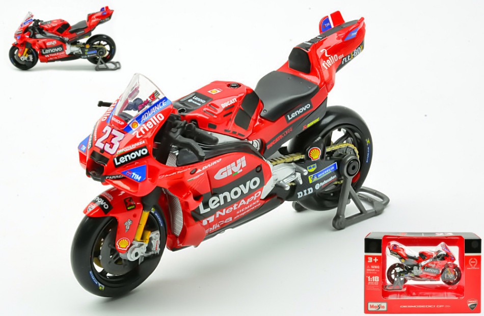 Ducati Desmosedici Lenovo N.23 2024 Enea Bastianini – Maisto 1:18