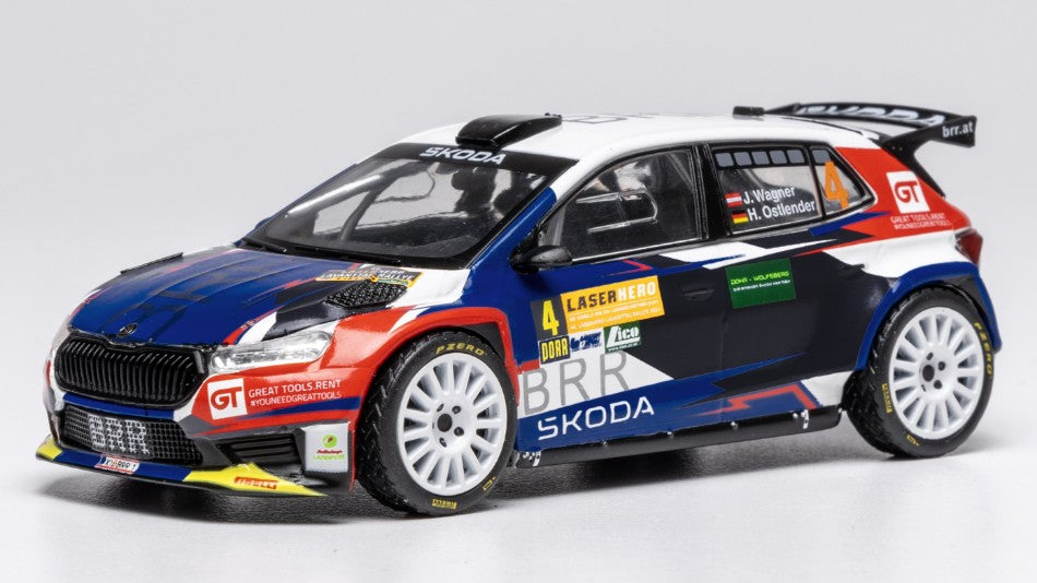 Skoda Fabia RALLY2 N.4 Lavanttal Rally 2024 J.WAGNER-H.OSTLENDER – Ixo Model 1:43