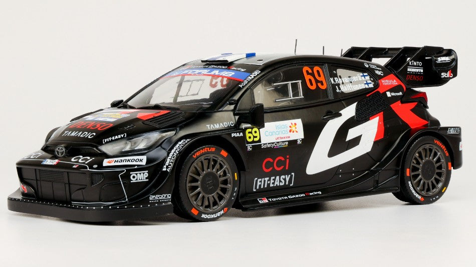 Toyota Gr Yaris N.69 Rally1 Islas Canaris 2025 Rovanpera-Halttunen1:18 – Ixo Model