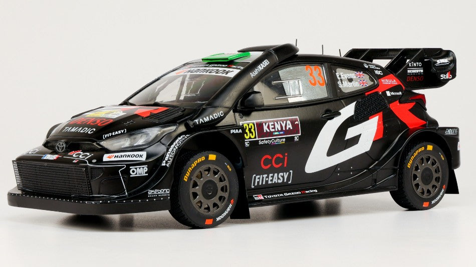 Toyota Gr Yaris N.33 Rally1 Safari Kenya 2025 Evans-Martin 1:18 – Ixo Model