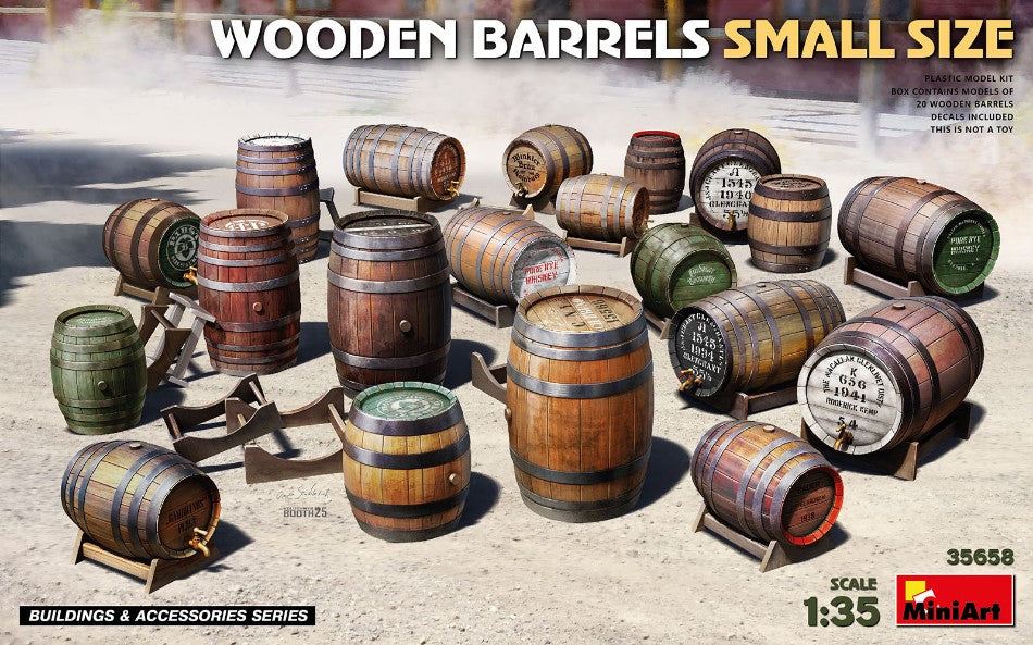 Wooden Barrels Small Size Kit – Miniart 1:35