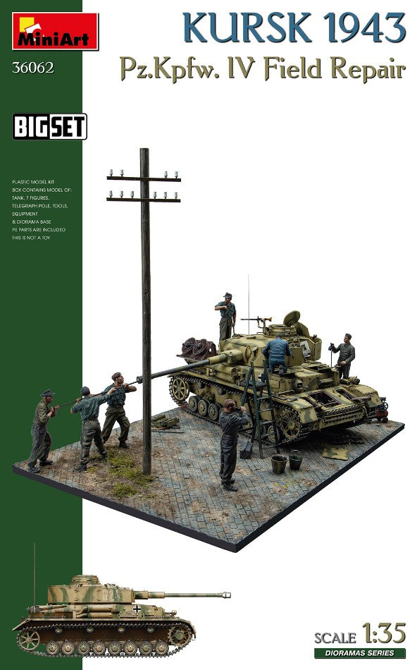 Kursk 1943 Pz.kpfw. Iv Field Repair Big Set Kit – Miniart 1:35