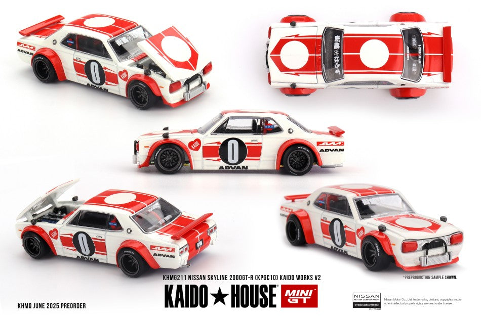 Nissan Skyline Gt-r (KPGC10) Kaido Works V2 1969 – Mini GT 1:64