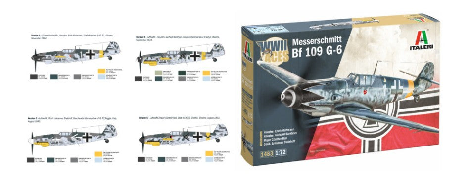 Bf 109 G-2/G-6 Aces Kit 1:72 – Italeri