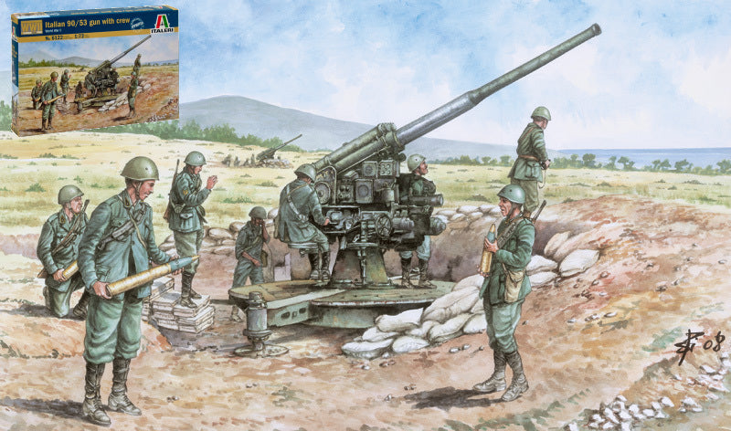 Italian 90/53 Gun C/fig.kit – Italeri 1:72
