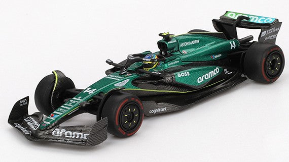 Aston Martin AMR24 #14 Fernando Alonso Bahrain GP 2024 – Mini GT 1:64