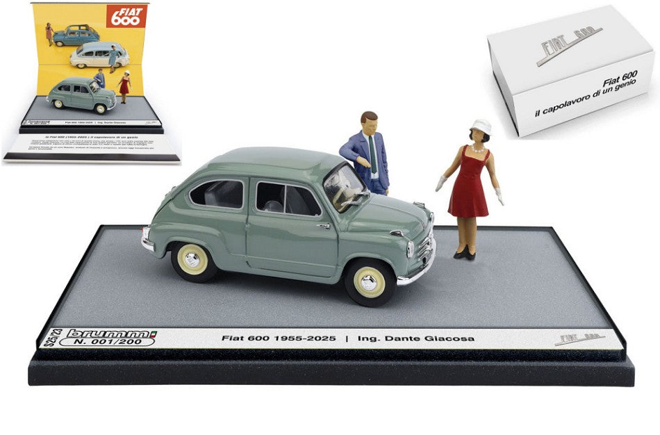 Fiat 600 1a Serie 1955 70mo Anniversario Limited Pz.200 – Brumm 1:43