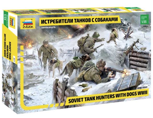 Soviet Tank Hunter W/dogs Kit – Zvezda 1:35