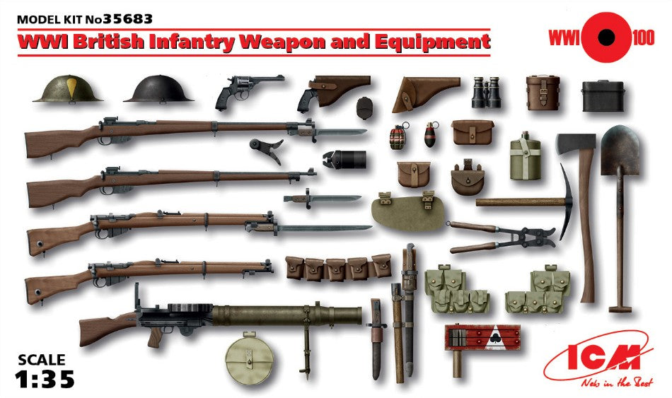 Wwi British Infantry Weapon And Equipment Kit – ICM 1:35