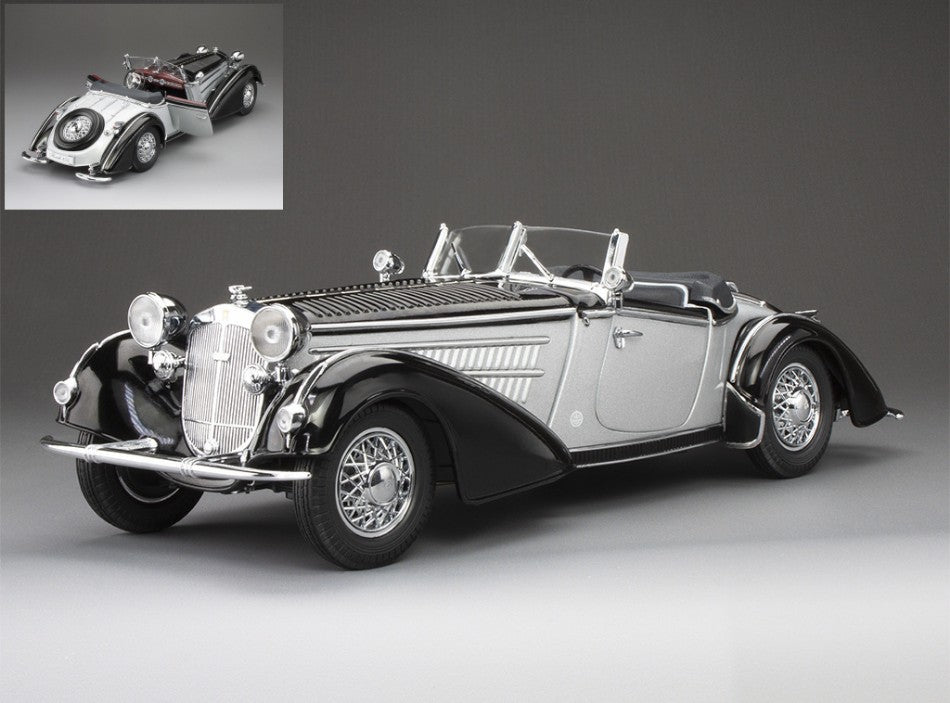Horch 855 Special Roadster 1939 Black/silver – SunStar 1:18
