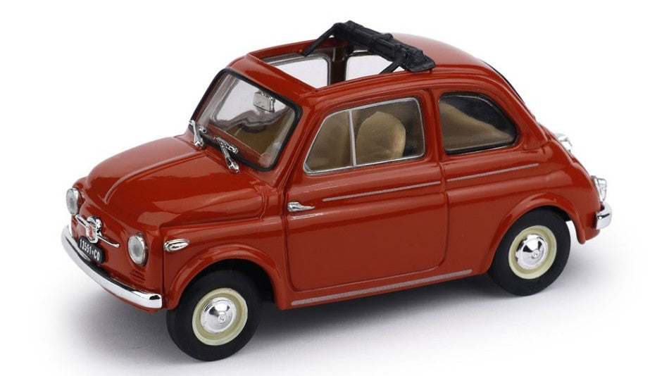 Fiat Nuova 500 Aperta 1959 Rosso Corallo Upd – Brumm 1:43