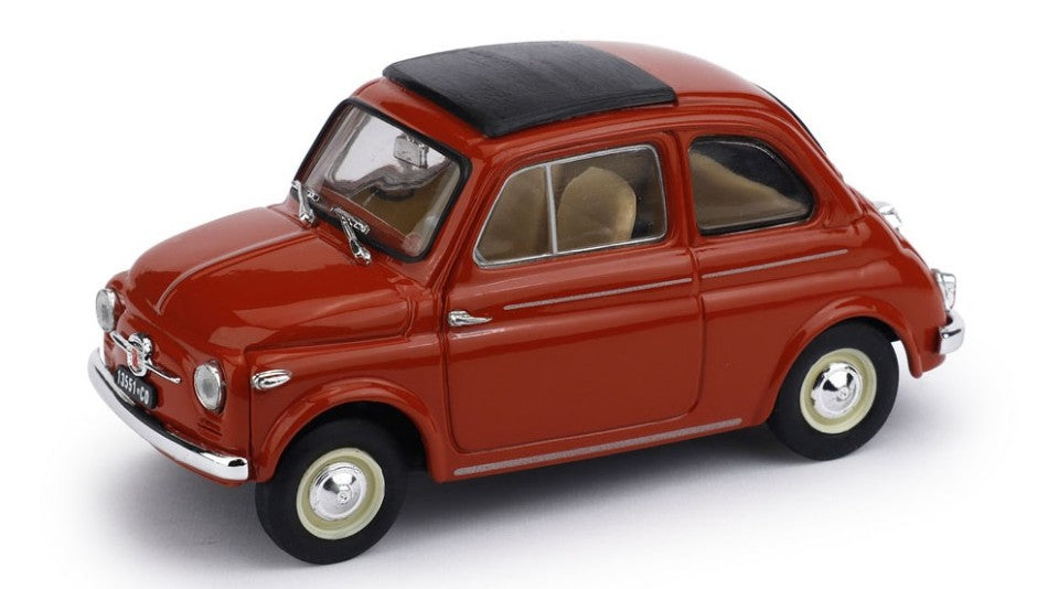 Fiat Nuova 500 Tetto Apribile Chiusa 1959 Rosso Corallo – Brumm 1:43