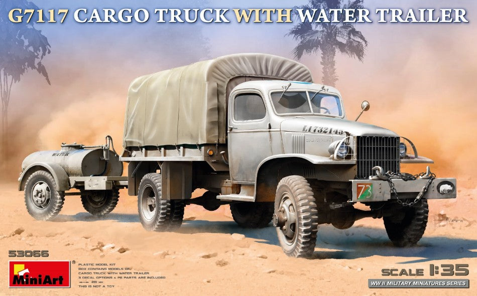 G7117 Cargo Truck With Water Trailer Kit – Miniart 1:35