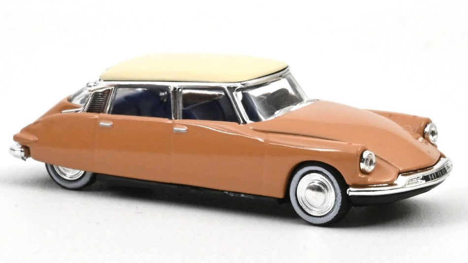 Citroen Ds 19 1959 Beige With bianco Roof 1:87 – Norev