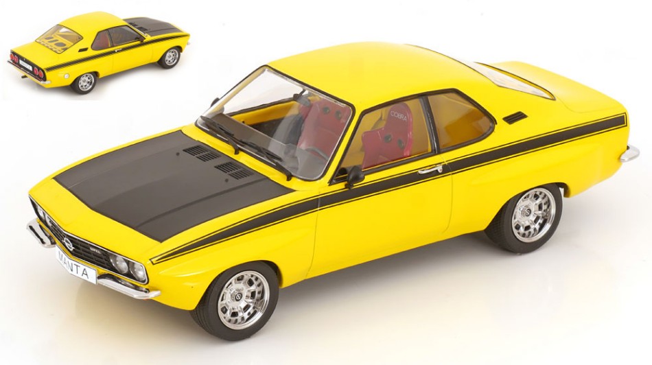 Opel Manta A Irmscher 1974 Yellow/black – ModelCarGroup 1:18