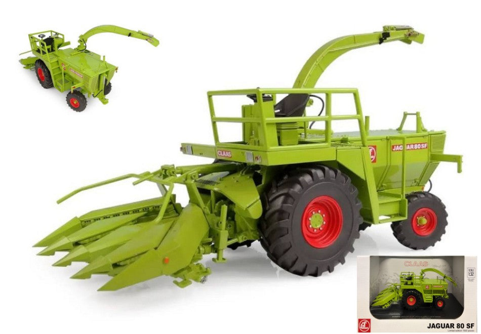 Claas Jaguar 80 Sf No Cabin With Corn Header – Universal Hobbies 1:32