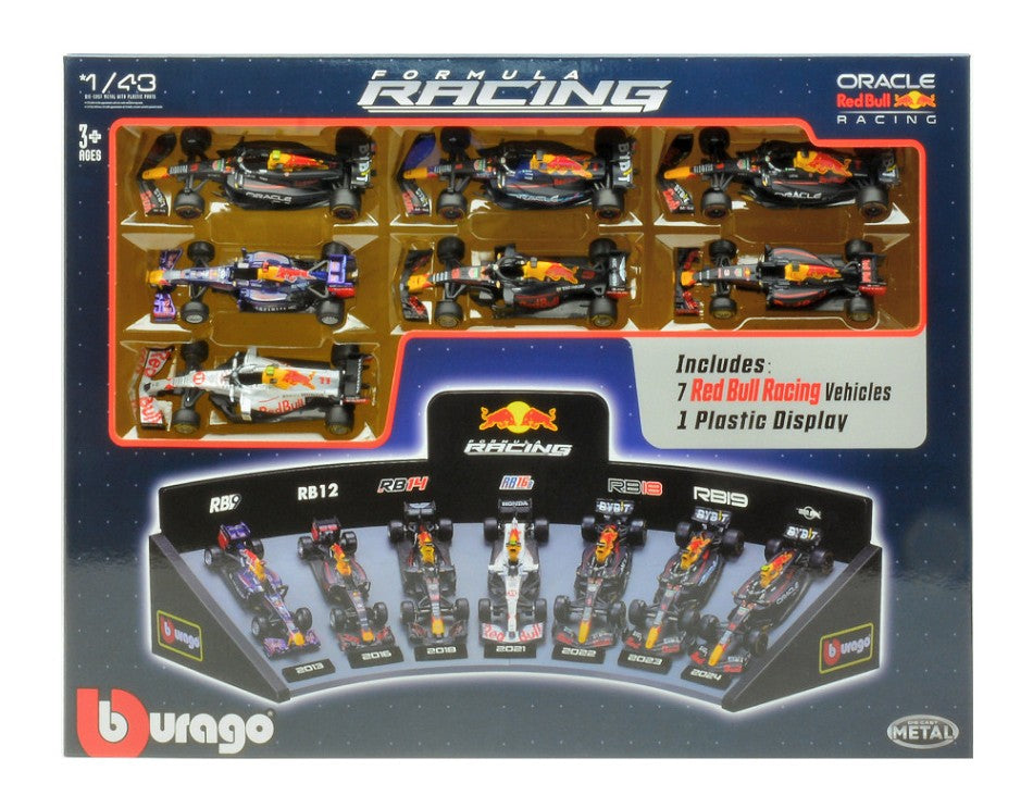 Red Bull F1 Set: 2013-2015-2016-2021-2024 7 Models-various Drivers – Burago 1:43