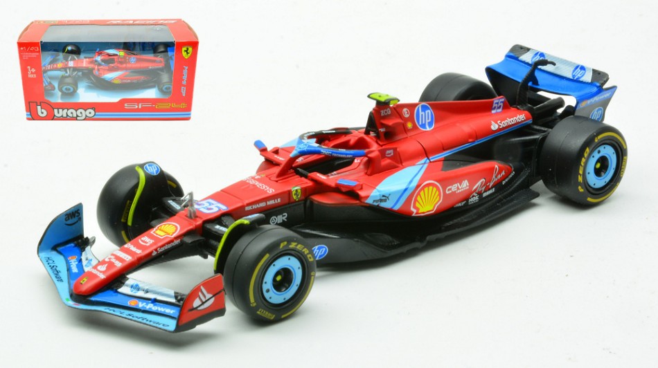 Ferrari SF-24 N.55 5th Miami GP 2024 Carlos Sainz – Bburago 1:43