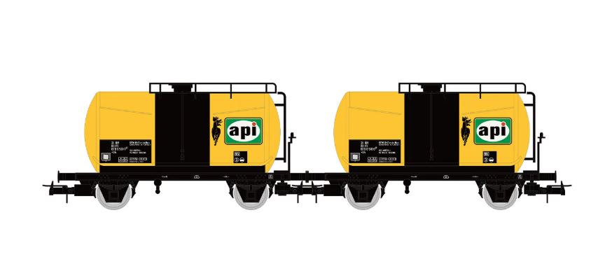 Fs 2 Unit Pack 2-AXLE Tank Wagon Api Ep.iv – Rivarossi 1:87