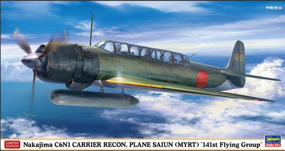 Nakajima C6N1 Carrier Recon Plane Saiun (myrt) Kit – Hasegawa 1:48
