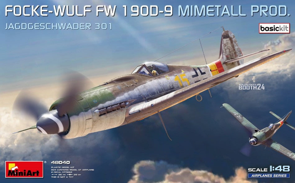 Focke-wulf Fw 190D-9 Mimetall Prod.basic Kit Jagdgeschwader 301 Kit – Miniart 1:48