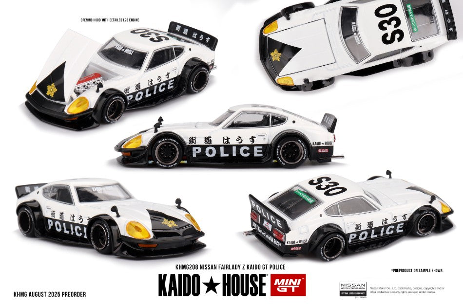 Nissan Fairlady Z Kaido GT Police 1978 – Mini GT 1:64