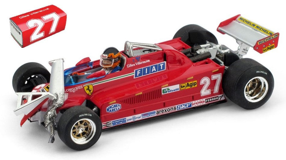 Ferrari 126 Ck G.VILLENEUVE 1981 Canada GP Dal 55mo Al 56mo Giro – Brumm 1:43