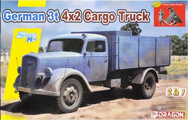 German 3t 4x2 Cargo Truck (2 In 1) Kit – Dragon 1:35