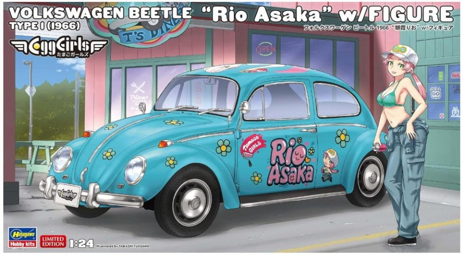 VW Beetle Type 1 1966 "rio Asaka" W/figure Kit – Hasegawa 1:24