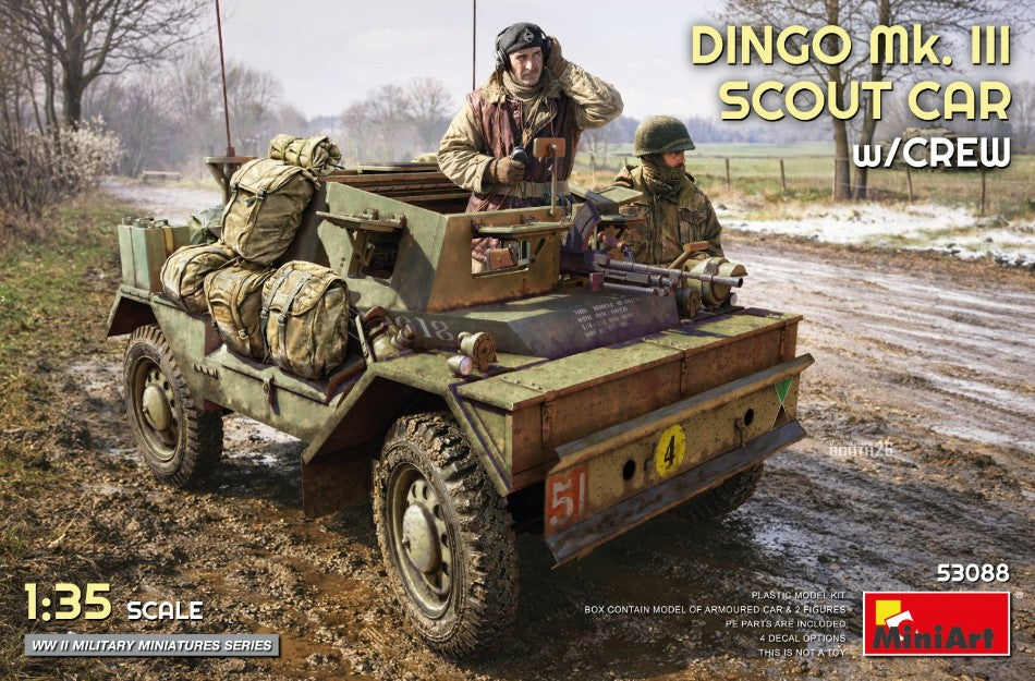Dingo Mk.iii Scout Car W/crew Kit – Miniart 1:35