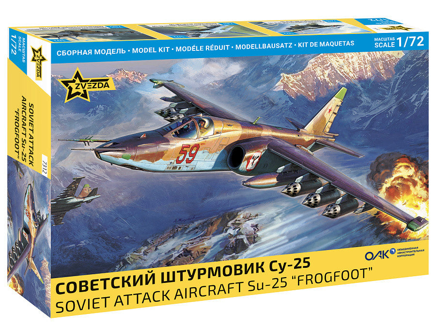 Soviet Attack Aircraft SU-25 "frogfoot" Kit – Zvezda 1:72