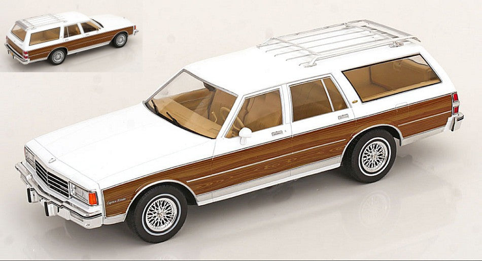 Chevrolet Caprice Estate Wagon 1985 White/decals – ModelCarGroup 1:18