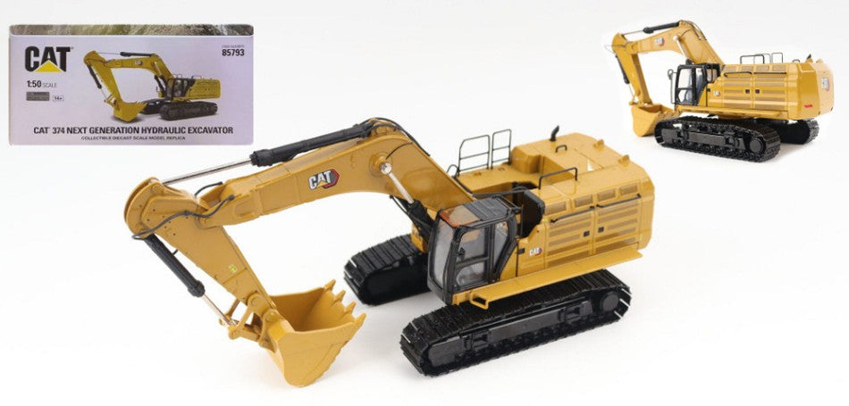 Cat 374 Hydraulic Excavator – Diecast Master 1:50