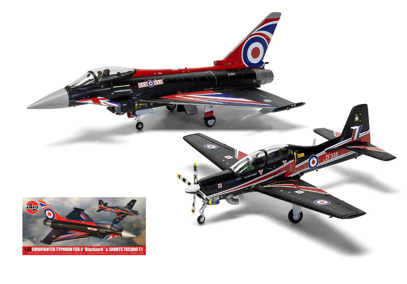 Twin Pack - Eurofighter Typhoon FGR.4 (blackjac) + Shorts Tucan Kit – Airfix 1:72