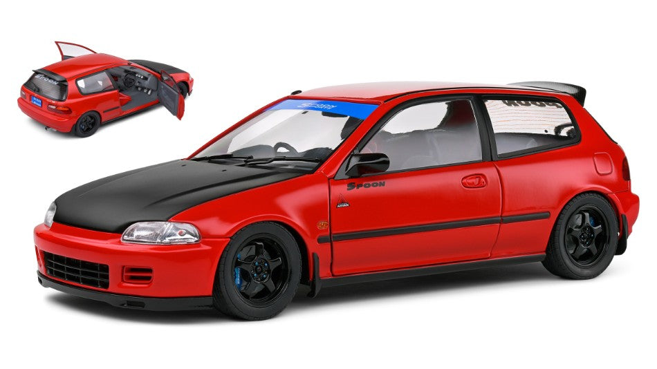 Honda Civic (Eg6) Spoon Version 1991 rosso 1:18 – Solido