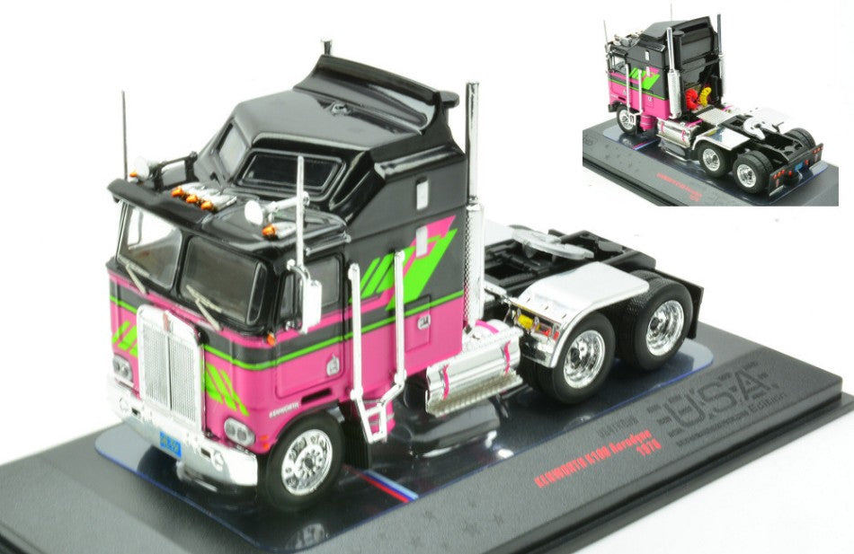 Kenworth K100 Aerodyne 1976 Black/pink – Ixo Model 1:64