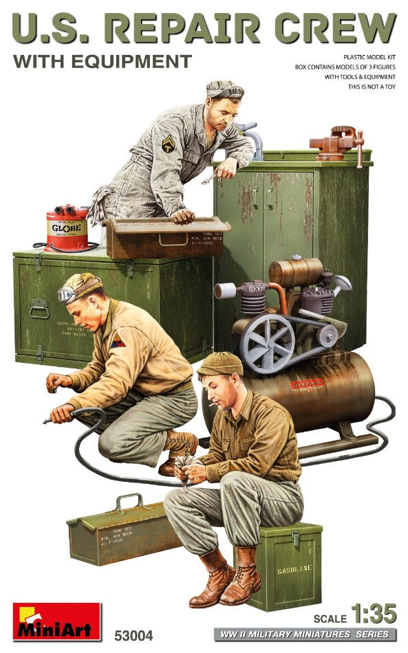 U.S.REPAIR Crew W/equipment Kit – Miniart 1:35